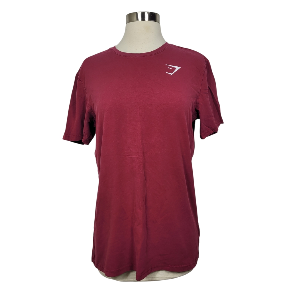 Gymshark Maroon Short Sleeve Athletic Streetwear Casual T-Shirt Size Small